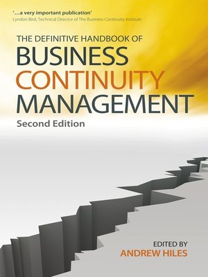 The Definitive Handbook Of Business Continuity Management